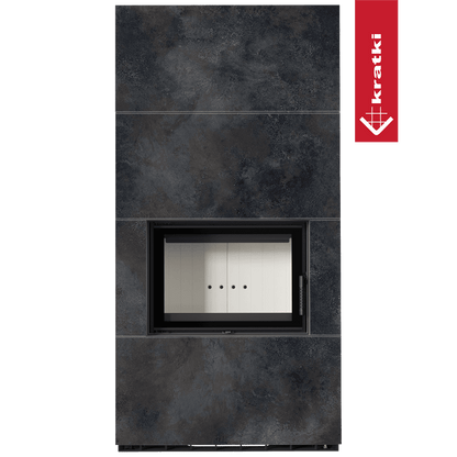 Kratki Kaminbausatz KRATKI FLOKI BOX 8 kW Ø 160 Quarzsinter OSSIDO NERO