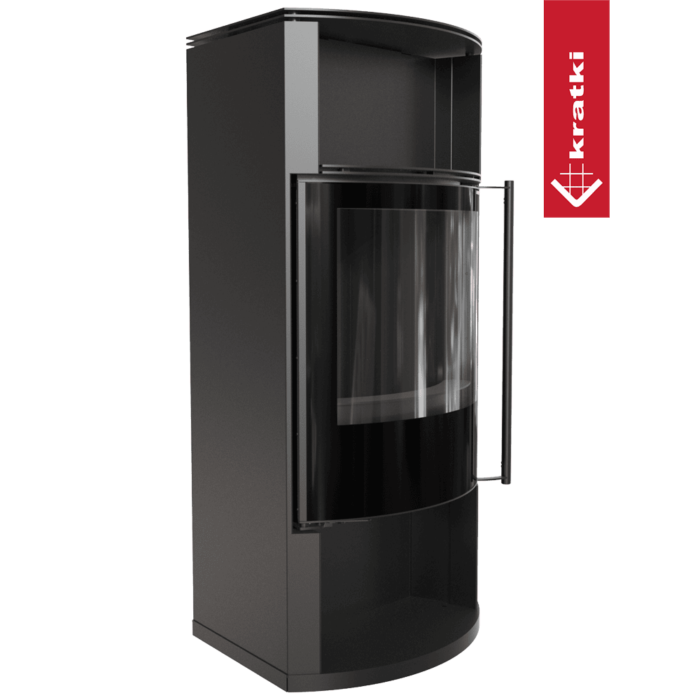 Kratki Kaminofen aus Stahl KRATKI TOFA Ø 150 8 kW schwarz Verkleidung