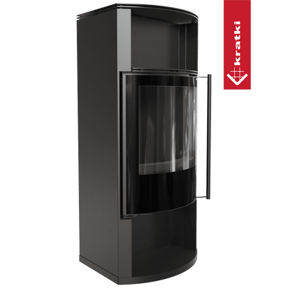 Kratki Kaminofen aus Stahl KRATKI TOFA Ø 150 8 kW schwarz Verkleidung