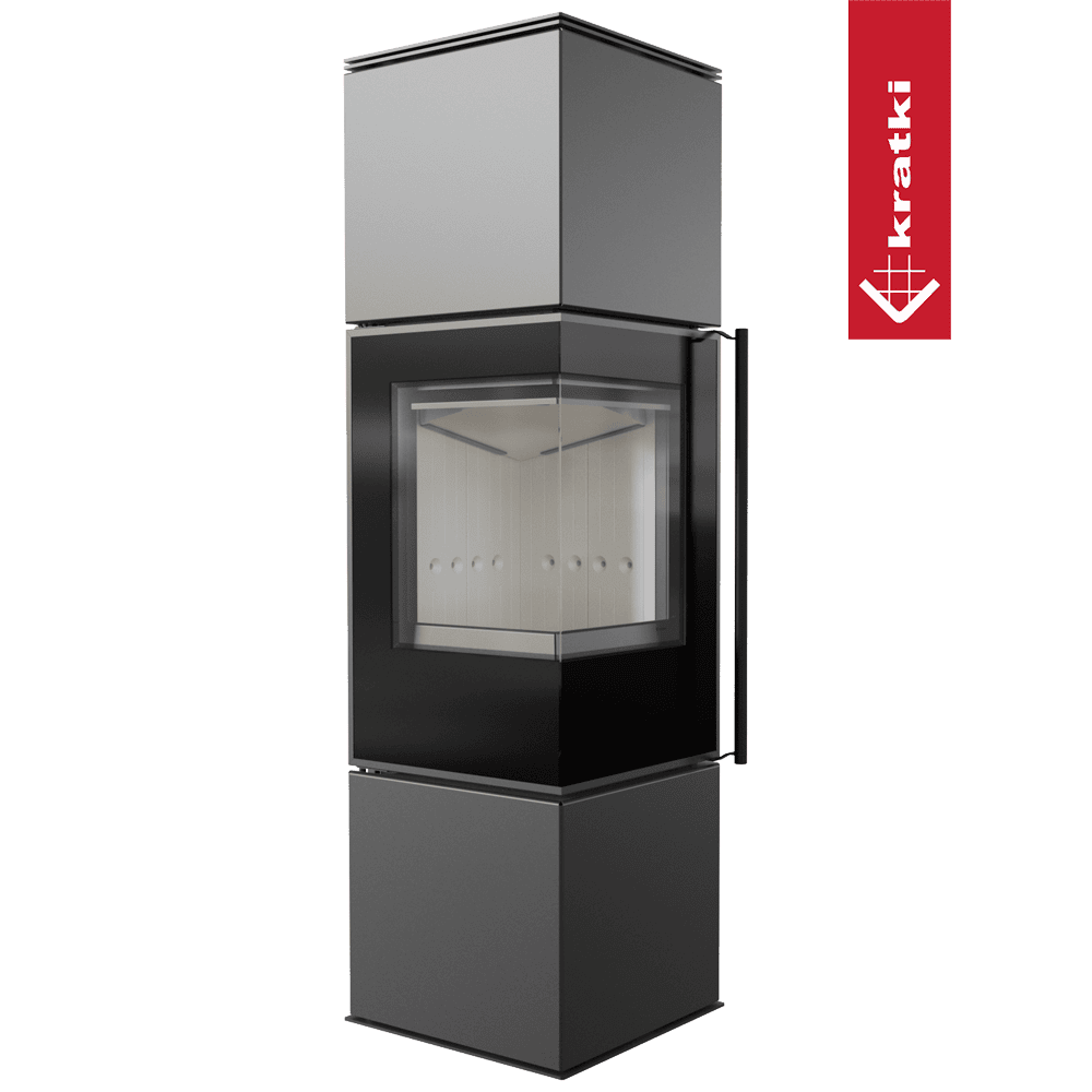Kratki Kaminofen aus Stahl KRATKI REN/M links Ø 150 7 kW