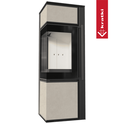 Kratki Kaminofen aus Stahl KRATKI TORA/S 8 kW Ø 150 Quarzsinter FOKOS SALE