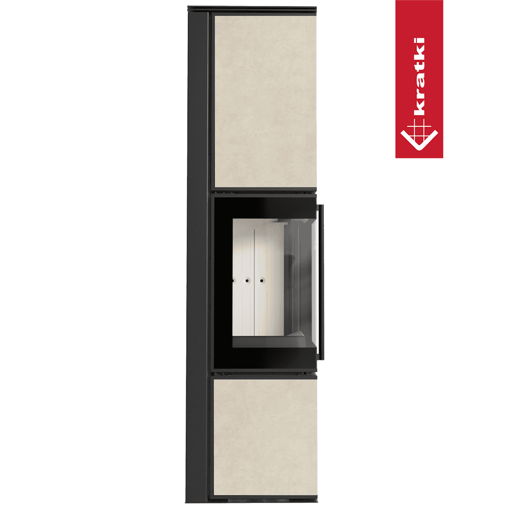 Kratki Kaminofen aus Stahl KRATKI TORA/L 8 kW Ø 150 Quarzsinter FOKOS SALE