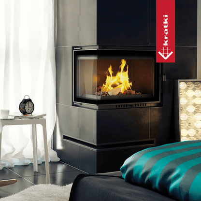 Kratki Wasserführender Kamineinsatz KRATKI MAJA DECO links 8 kW Ø 180