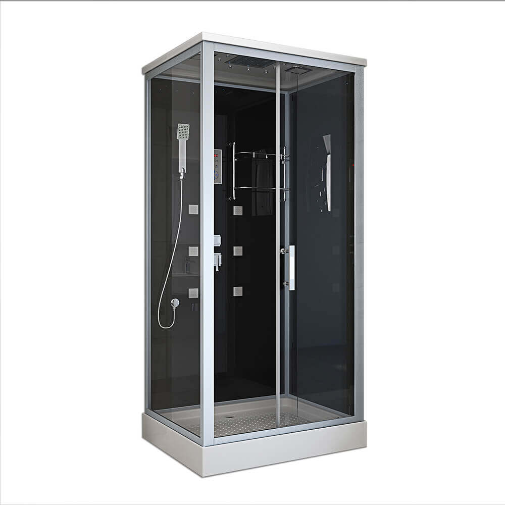 Home Deluxe Duschkabine mit LED-Beleuchtung WAVE L - 100 x 80 cm