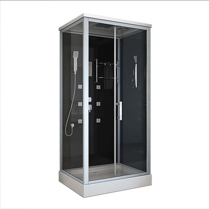 Home Deluxe Duschkabine mit LED-Beleuchtung WAVE L - 100 x 80 cm