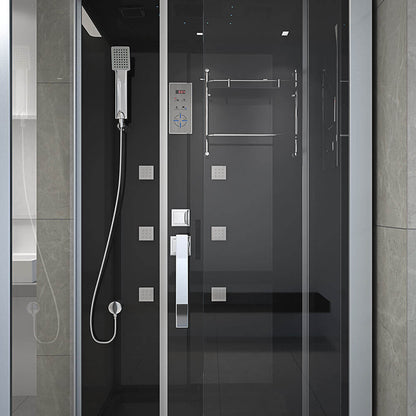 Home Deluxe Duschkabine mit LED-Beleuchtung WAVE L - 100 x 80 cm