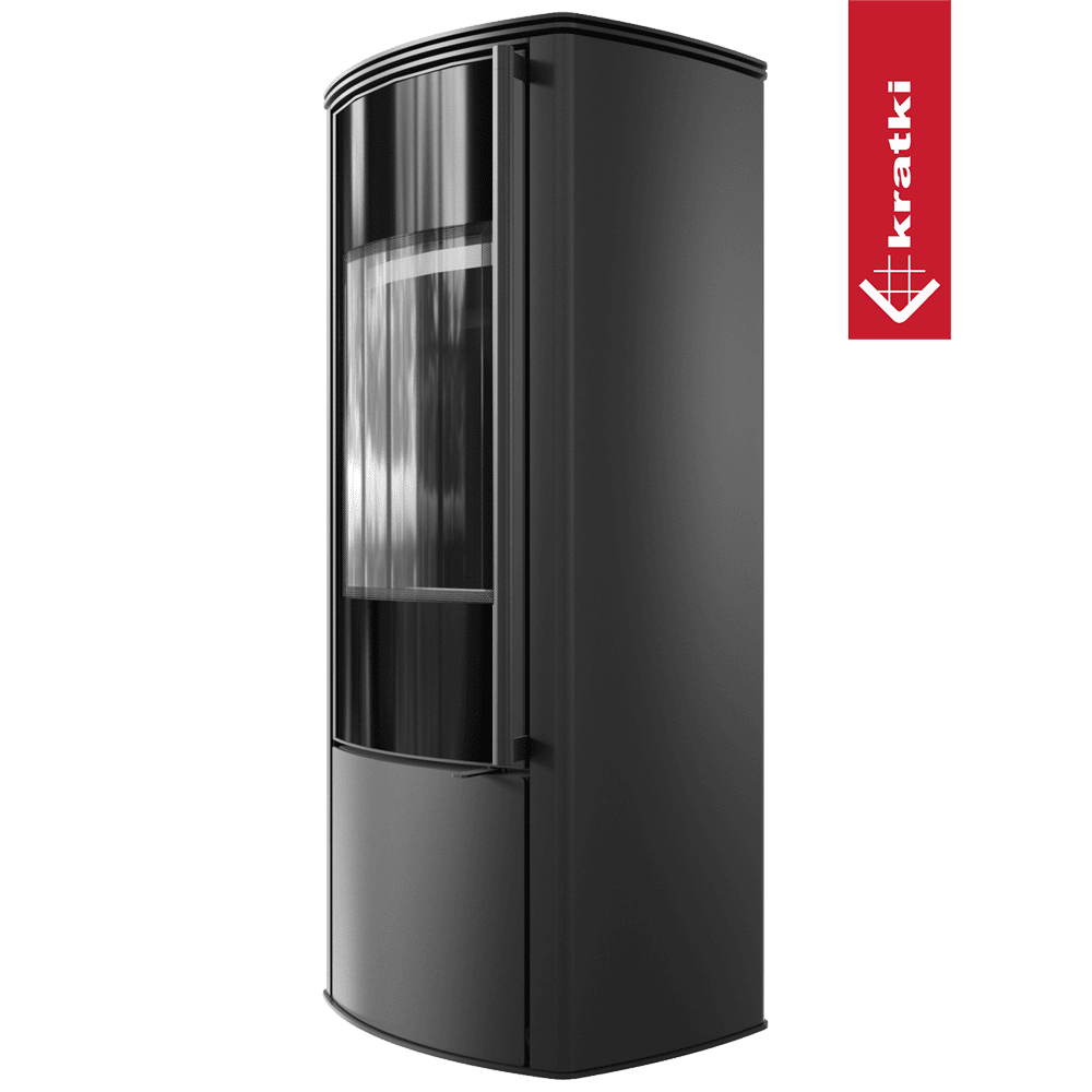 Kratki Freistehender Stahlofen KRATKI AB KRATKI ENYO R 5,5 kW Ø 100/150 schwarz Verkleidung