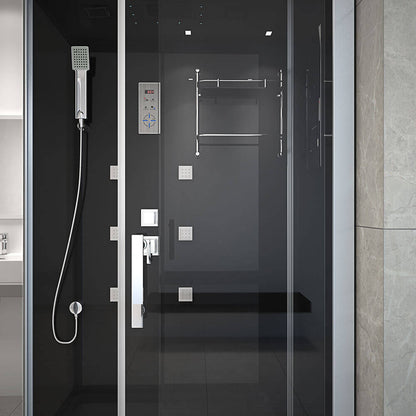Home Deluxe Duschkabine mit LED-Beleuchtung WAVE XL - 120 x 80 cm