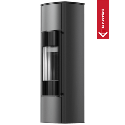 Kratki Freistehender Stahlofen KRATKI AB KRATKI ENYO R Hoch 5,5 kW Ø 100/150 schwarz Verkleidung