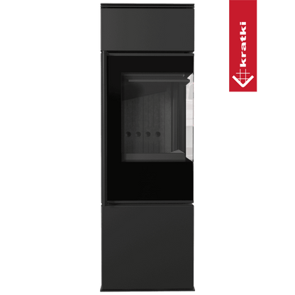 Kratki Kaminofen aus Stahl KRATKI REN/S rechts Ø 150 7 kW schwarz Verkleidung