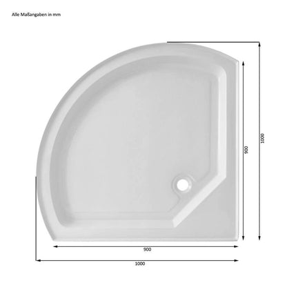 Home Deluxe Duschkabine mit Wasserfall und Rückenmassage WHITE PEARL - 100 x 100 cm