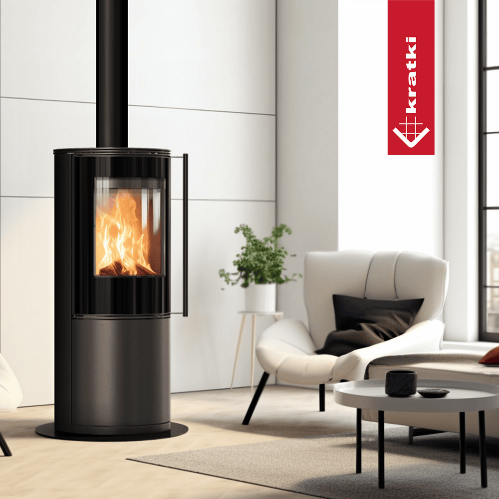 Kratki Kaminofen aus Stahl KRATKI SVEN Ø 150 7 kW