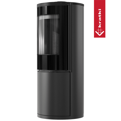 Kratki Kaminofen aus Stahl KRATKI SVEN Ø 150 7 kW schwarz Verkleidung