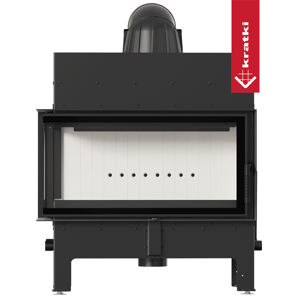 Kratki Kamineinsatz aus Stahl KRATKI FLOKI L links 12 kW Ø 200