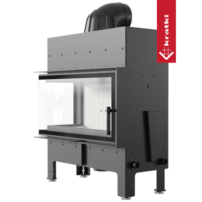Kratki Kamineinsatz aus Stahl KRATKI FLOKI L links 12 kW Ø 200