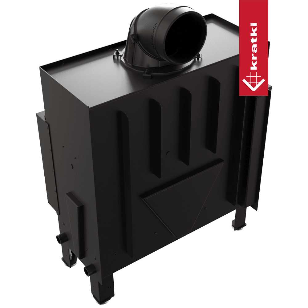 Kratki Kamineinsatz aus Stahl KRATKI FLOKI L links 12 kW Ø 200