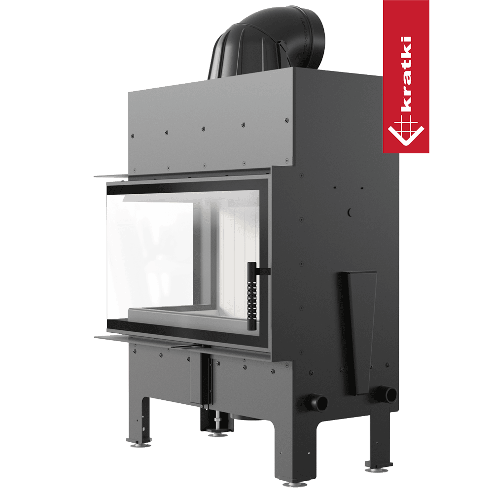 Kratki Kamineinsatz aus Stahl KRATKI FLOKI M links 10 kW Ø 200