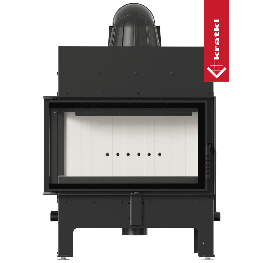 Kratki Kamineinsatz aus Stahl KRATKI FLOKI M links 10 kW Ø 200