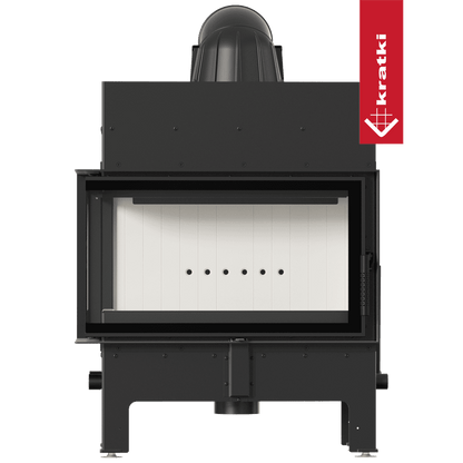 Kratki Kamineinsatz aus Stahl KRATKI FLOKI M links 10 kW Ø 200