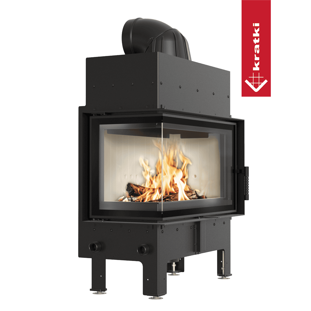 Kratki Kamineinsatz aus Stahl KRATKI FLOKI M links 10 kW Ø 200