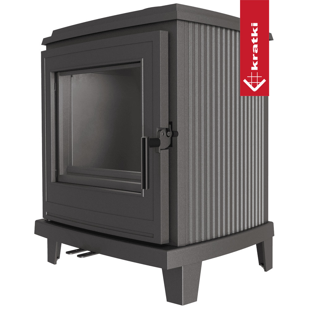 Kratki Gußeisen Kaminofen KRATKI K11 Ø 150 6 kW mit Türfeder