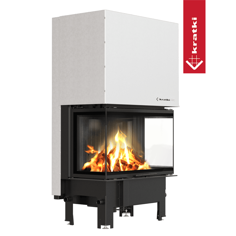 Kratki Kamineinsatz KRATKI REGNOR 800/400 Sprossenverglasung 8 kW Ø 200 schwarz Verkleidung