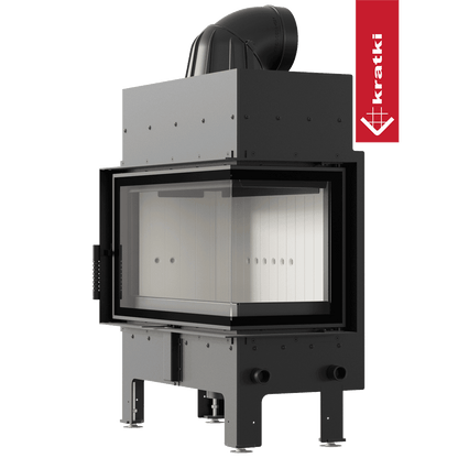 Kratki Kamineinsatz aus Stahl KRATKI FLOKI M rechts 10 kW Ø 200