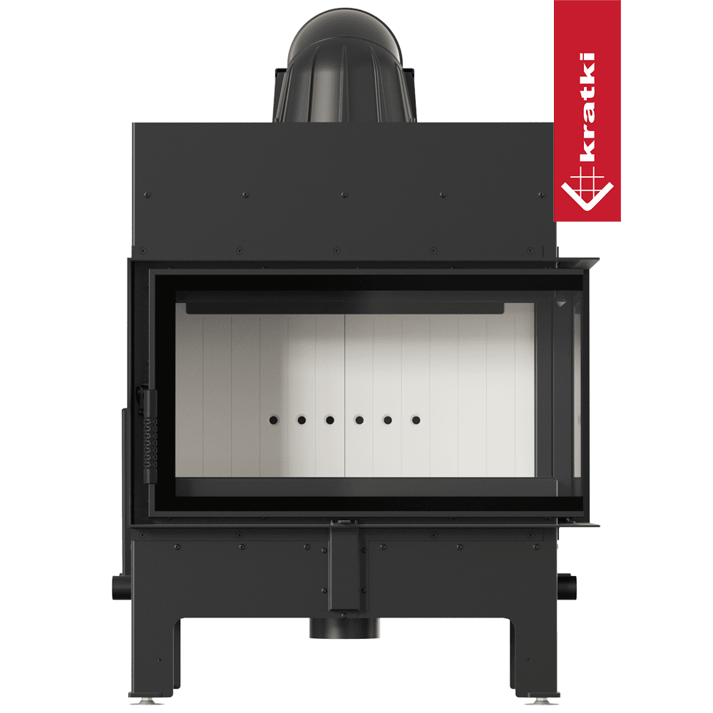Kratki Kamineinsatz aus Stahl KRATKI FLOKI M rechts 10 kW Ø 200