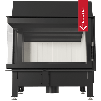 Kratki Kamineinsatz aus Stahl KRATKI ZIBI links 11 kW Ø 180 mit Türfeder