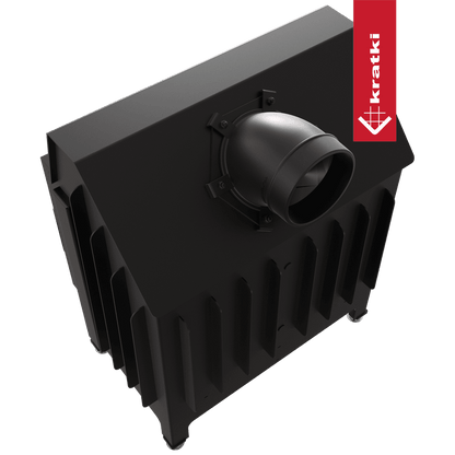 Kratki Kamineinsatz aus Stahl KRATKI ZIBI 11 kW Ø 180 mit Türfeder