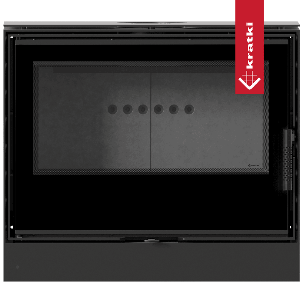 Kratki Kaminofen aus Stahl KRATKI KARI 80 Ø 180 12 kW schwarz Verkleidung