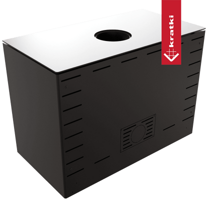 Kratki Kaminofen aus Stahl KRATKI KARI 95 Ø 180 14 kW schwarz Verkleidung