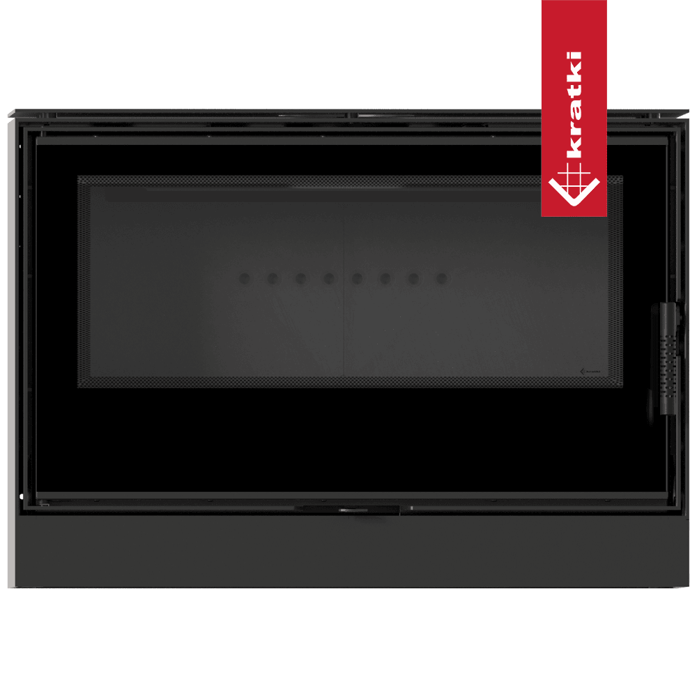 Kratki Kaminofen aus Stahl KRATKI KARI 95 Ø 180 14 kW schwarz Verkleidung mit Türfeder