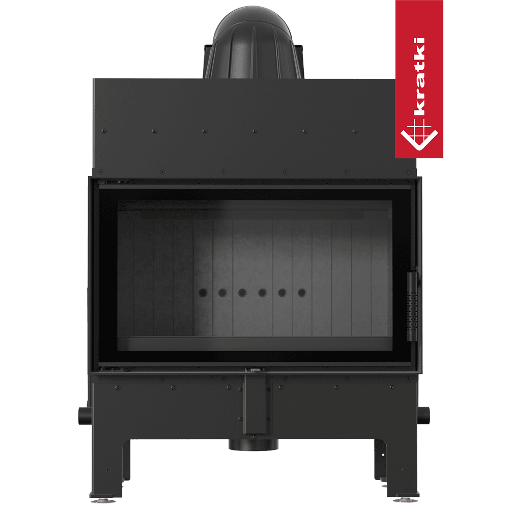 Kratki Kamineinsatz aus Stahl KRATKI FLOKI M 10 kW Ø 200 schwarz Verkleidung