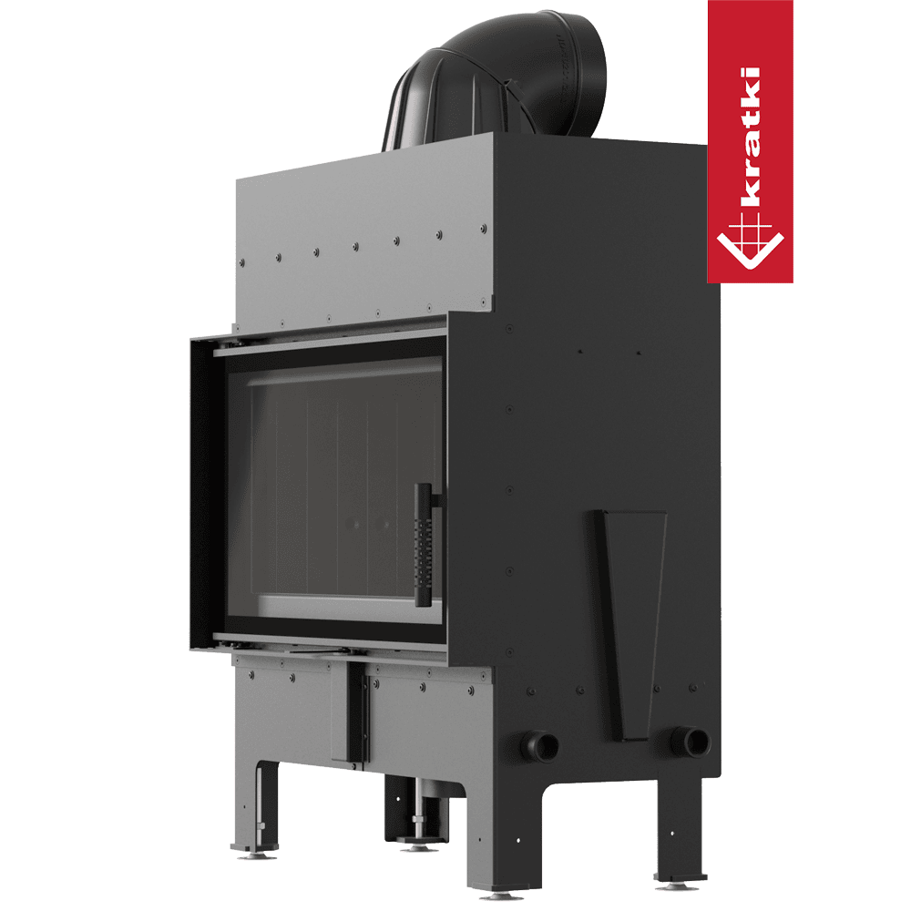 Kratki Kamineinsatz aus Stahl KRATKI FLOKI M 10 kW Ø 200 schwarz Verkleidung