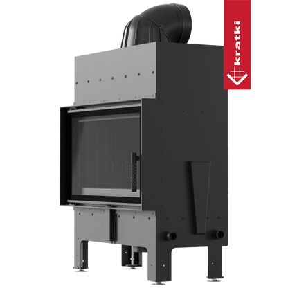 Kratki Kamineinsatz aus Stahl KRATKI FLOKI M 10 kW Ø 200 schwarz Verkleidung