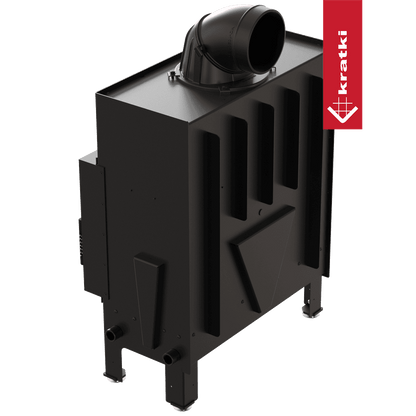 Kratki Kamineinsatz aus Stahl KRATKI FLOKI M 10 kW Ø 200 schwarz Verkleidung