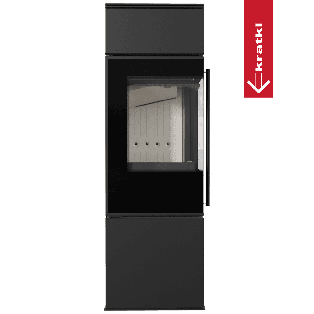 Kratki Kaminofen aus Stahl KRATKI REN/S links Ø 150 7 kW mit Türfeder