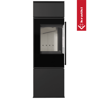 Kratki Kaminofen aus Stahl KRATKI REN/S links Ø 150 7 kW mit Türfeder