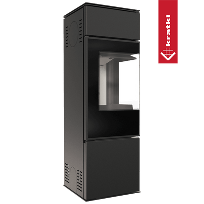 Kratki Kaminofen aus Stahl KRATKI REN/S links Ø 150 7 kW mit Türfeder