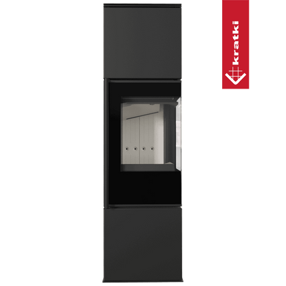Kratki Kaminofen aus Stahl KRATKI REN/M rechts Ø 150 7 kW mit Türfeder