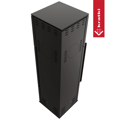 Kratki Kaminofen aus Stahl KRATKI REN/M rechts Ø 150 7 kW mit Türfeder