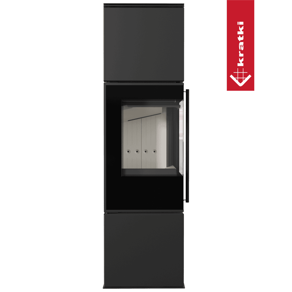 Kratki Kaminofen aus Stahl KRATKI REN/M links Ø 150 7 kW mit Türfeder