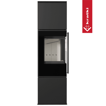 Kratki Kaminofen aus Stahl KRATKI REN/M links Ø 150 7 kW mit Türfeder
