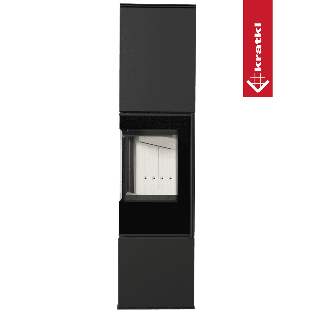 Kratki Kaminofen aus Stahl KRATKI REN/L links Ø 150 7 kW mit Türfeder