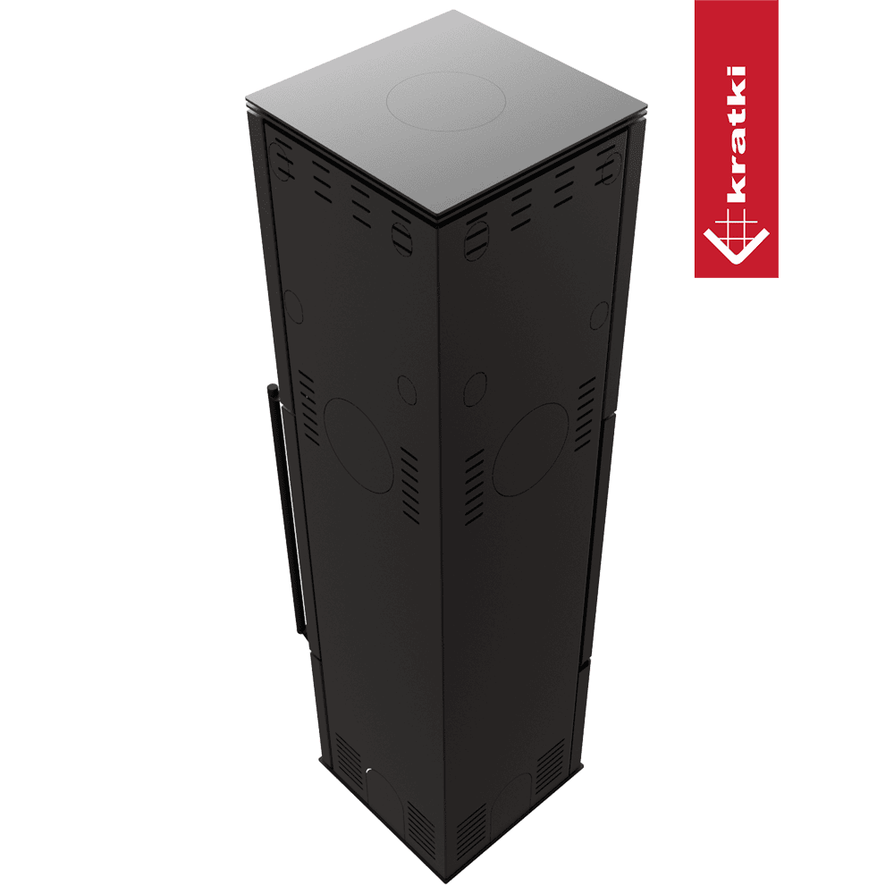 Kratki Kaminofen aus Stahl KRATKI REN/L links Ø 150 7 kW mit Türfeder