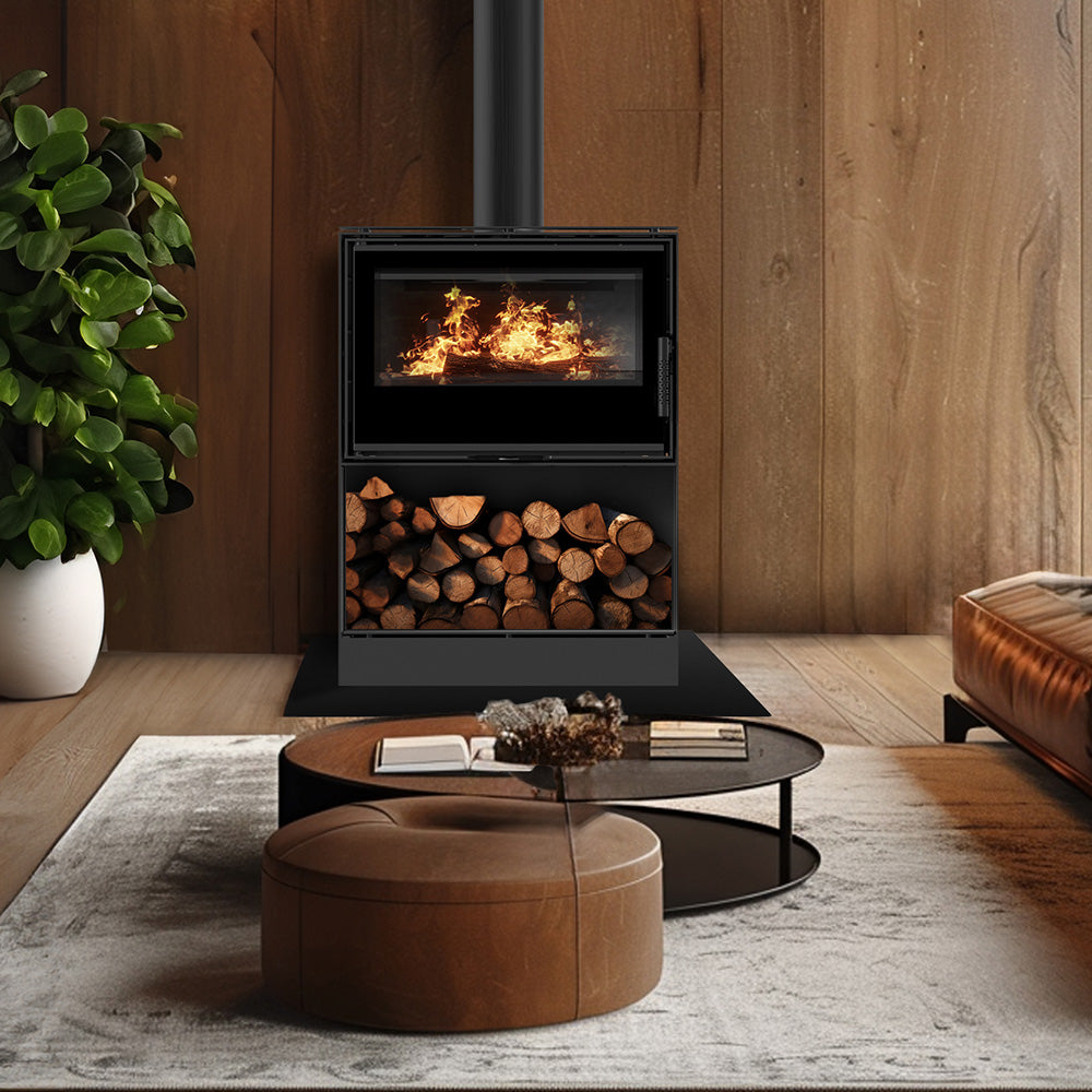 Kratki Kaminofen aus Stahl KRATKI KARI 70 Ø 150 8 kW Platz für Holz