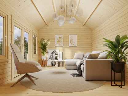 Palmako Claudia 14,2 m2 - Lackiert dunkelgrau RAL7012 + weiß RAL9016