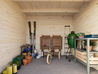 Palmako Ella 6,9+10,0 m2 - Lackiert hellgrau RAL7042 + anthrazit RAL7016