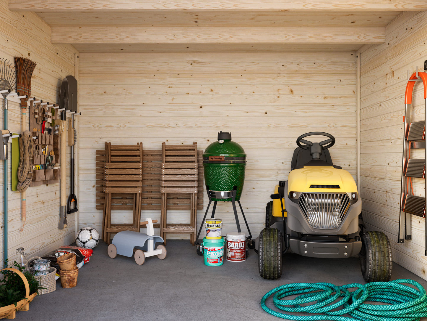 Palmako Ella 8,7+8,2 m2 - Lackiert dunkelgrau RAL7012 + weiß RAL9016